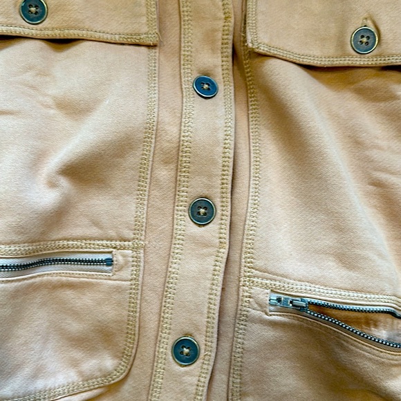 NWT! Anthropologie Pilcro Cotton Micro Fleece Button Front Jacket - Picture 11 of 11